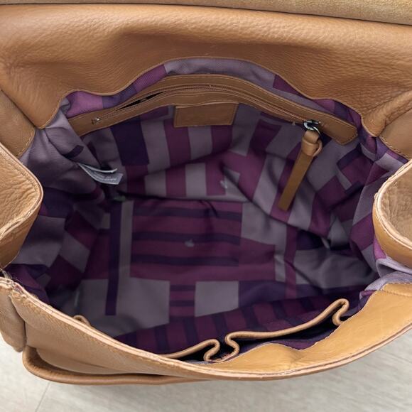 Kooba Cayman Leather Backpack Tan - Picture 7 of 10